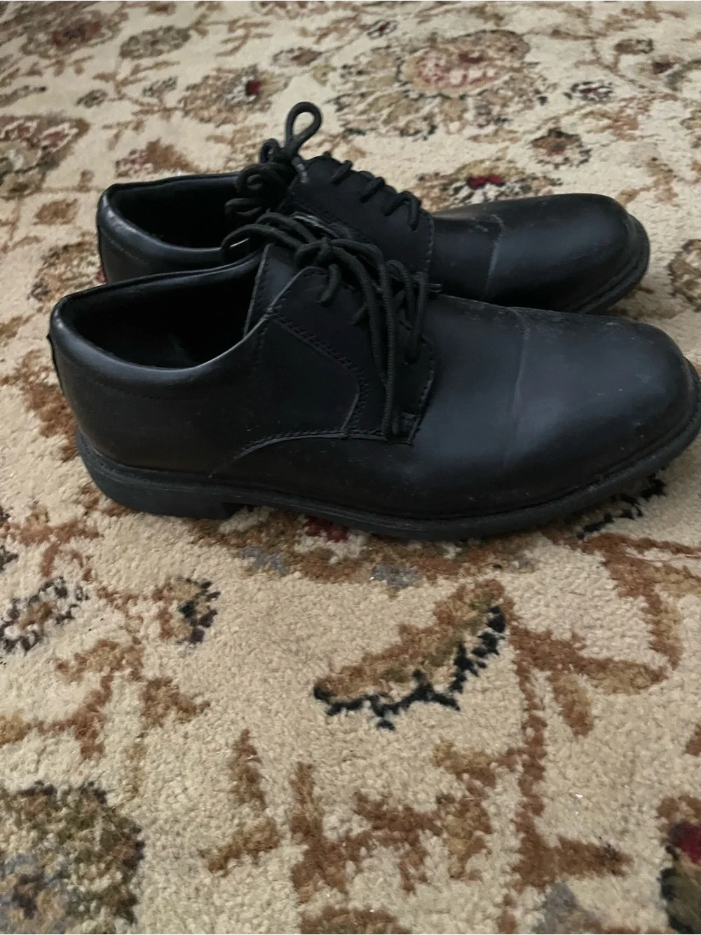 Stacy Adams Black Leather Derby Oxfords